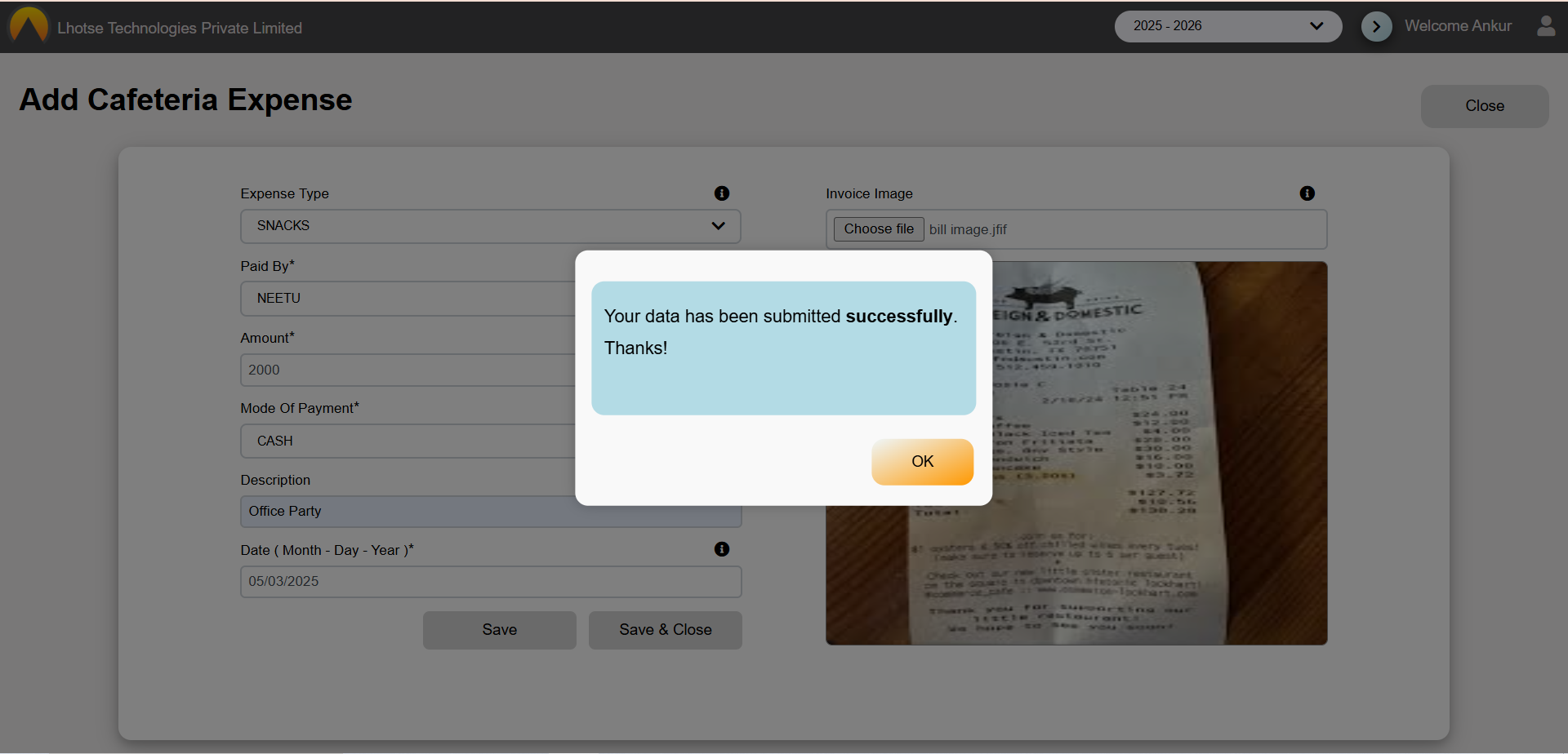popup-with-successfull-message