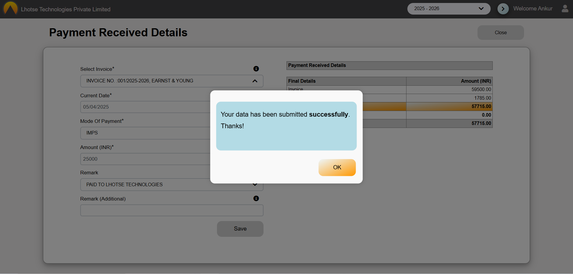 popup-with-successfull-message