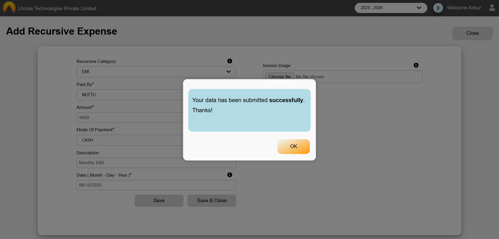 popup-with-successfull-message