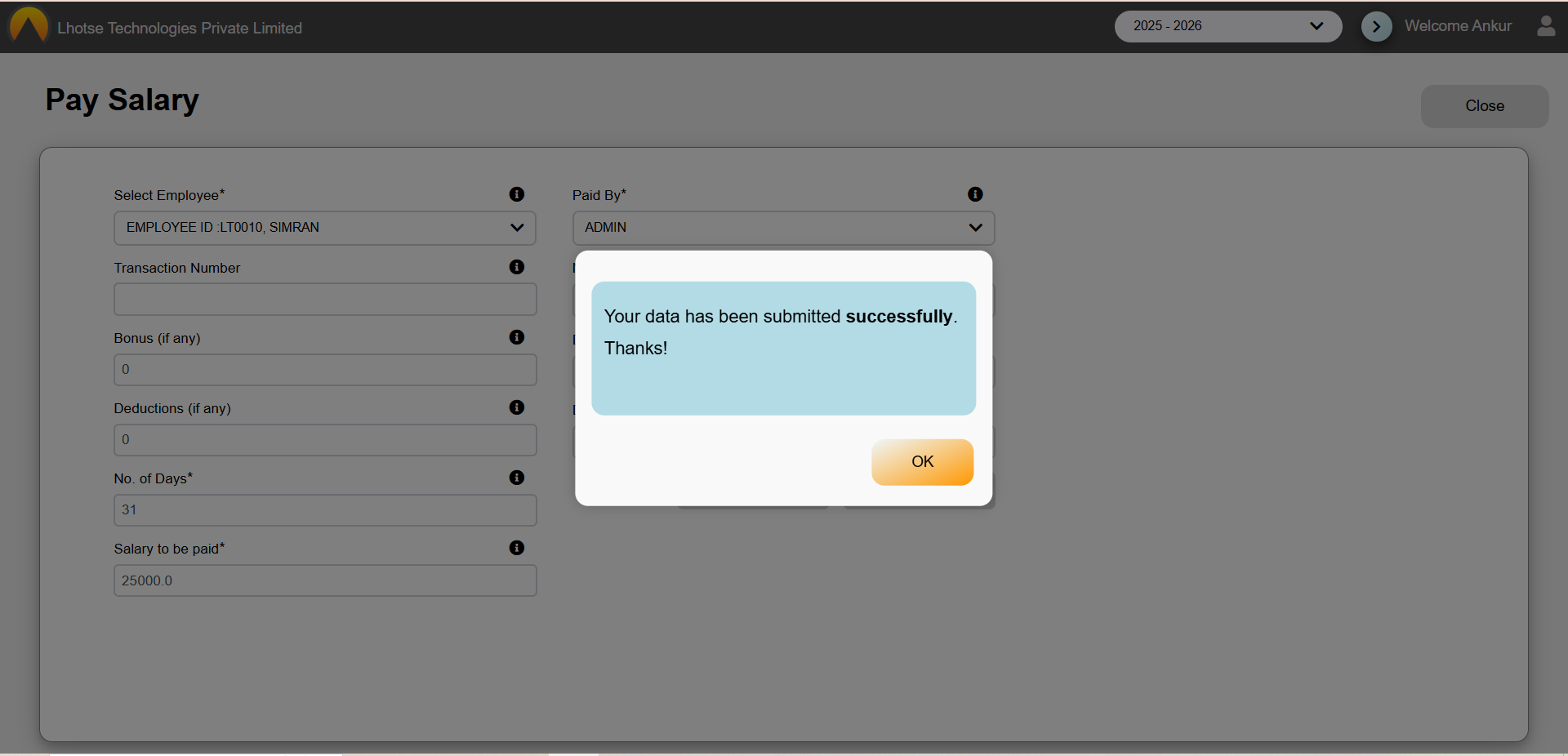 popup-with-successfull-message